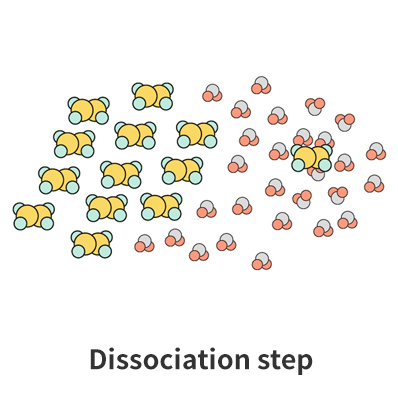 Dissociation step